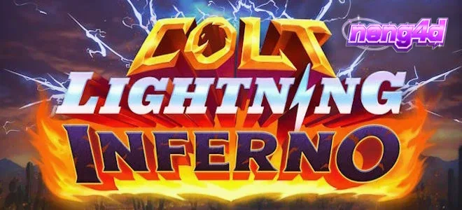 Tampilan visual slot Colt Lightning Inferno dengan elemen api dan petir